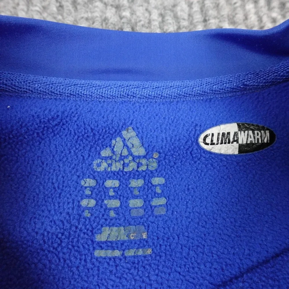 Kansas Jayhawks Sweatshirt Mens XL Blue NCAA Football Adidas Climawarm Pullover
